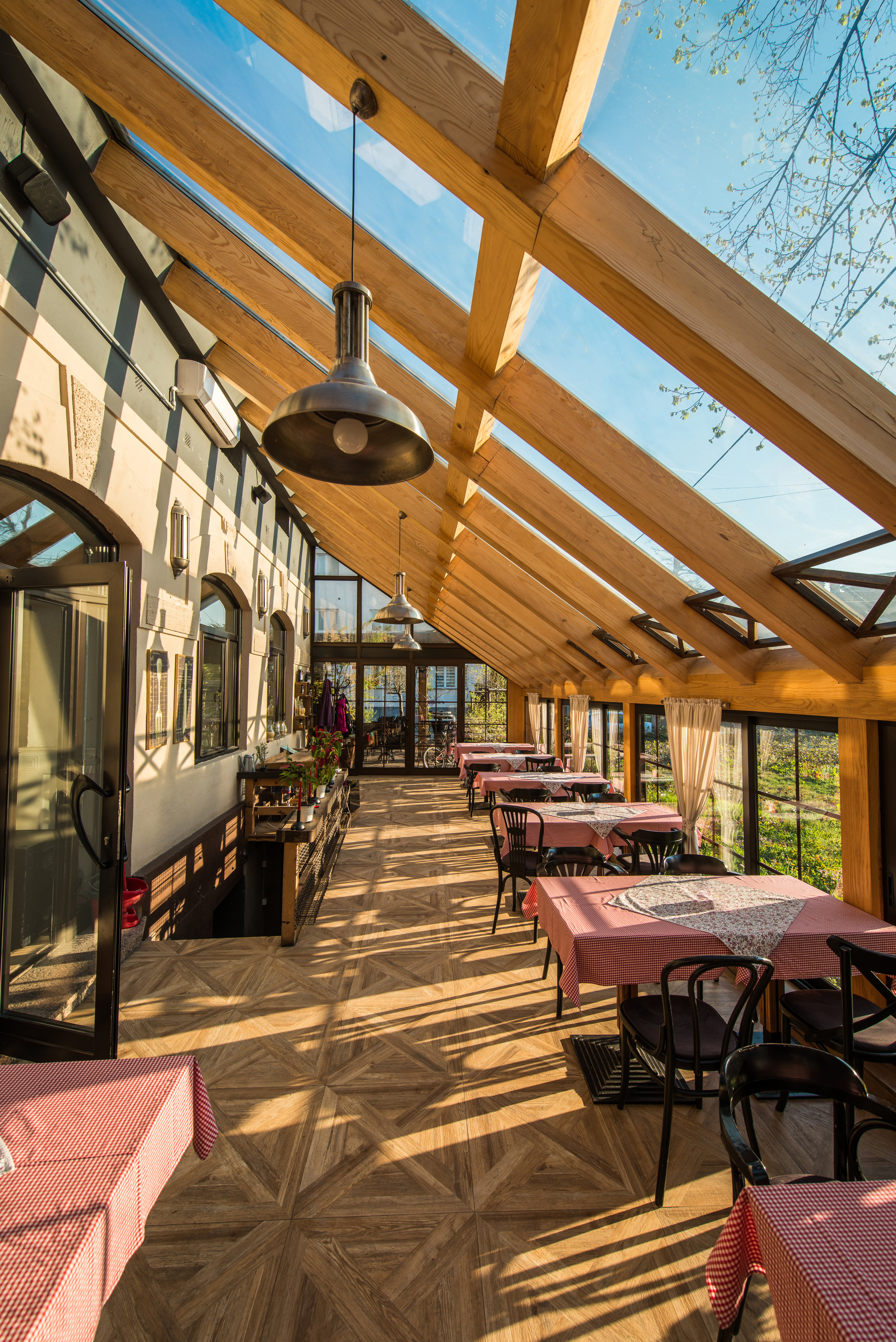 Restaurant with Skylight Atrium